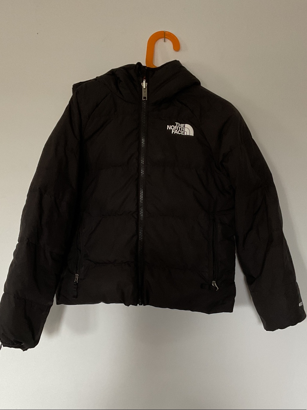 The North Face Kids Reversible Black Hooded Puffer Coat 600